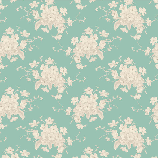 Sunday Brunch by Tilda: White Flower Teal